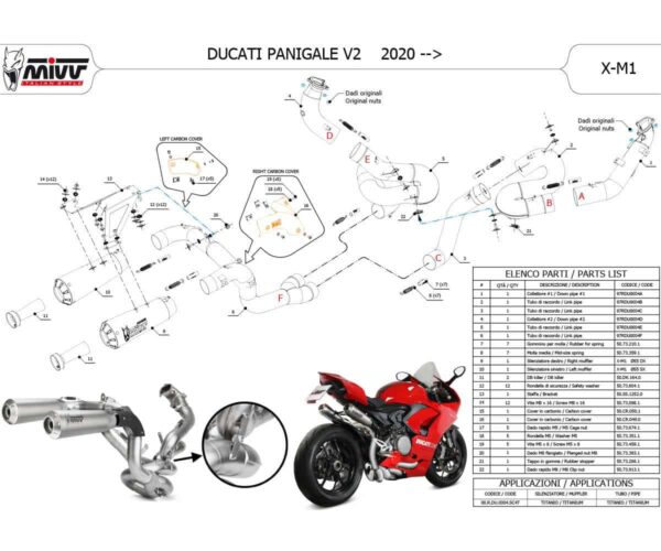 KOMPLETNÝ VÝFUKOVÝ SYSTÉM MIVV X-M1 DUCATI PANIGALE V2 - Image 5