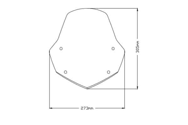 APRILIA SHIVER 900/ PUIG PLEXI ŠTÍT NEW GENERATION SPORT 305 X 273 MM - Image 4