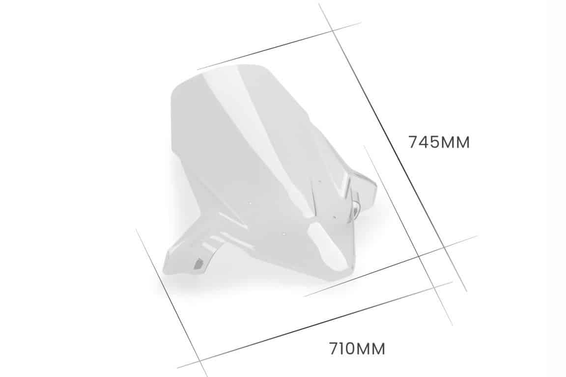 HONDA FORZA 750 PUIG V-TECH LINE TOURING - PLEXI ŠTÍT 745 X 710 MM – Obrázok 5