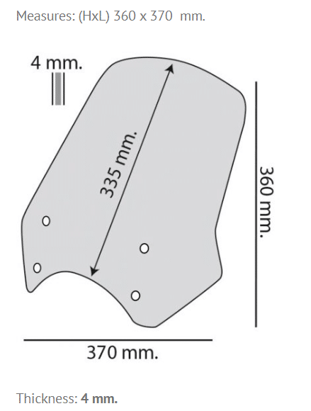 Ducati Scrambler 1100 /800/ 400 - BIONDI plexi štít Touring 36 cm + montážna sada /ST/ – Obrázok 7