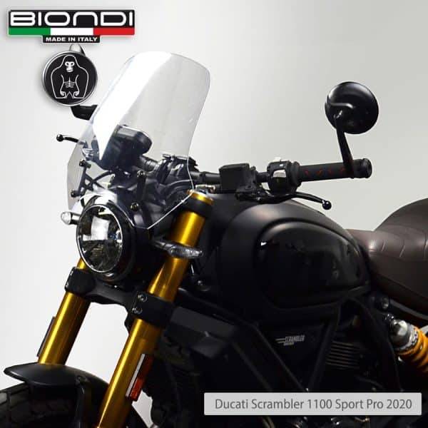 Ducati Scrambler 1100 /800/ 400 - BIONDI plexi štít Touring 36 cm + montážna sada