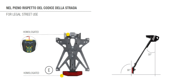 QJ Motor  SRK 700 LIGHTECH držiak ŠPZ - Image 3
