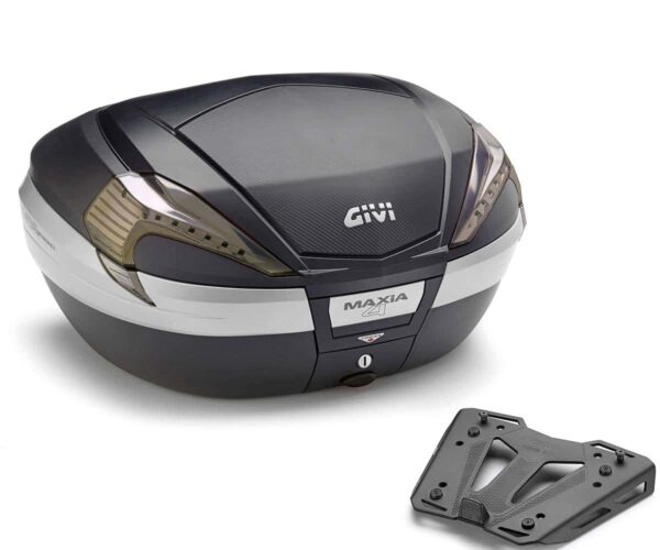 SUZUKI DL 650 V-STROM zadný kufor GIVI V56NNT MAXIA 4 Smoke 56L + nosič