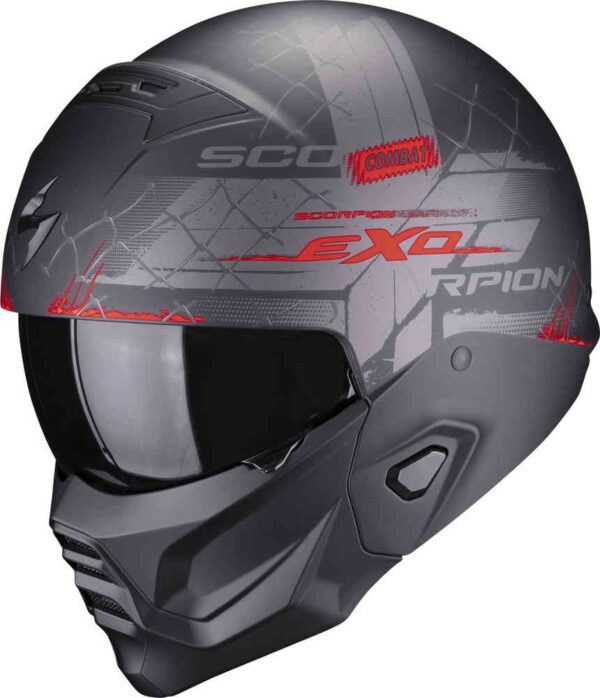 Moto prilba Scorpion EXO-COMBAT II XENON Matt Black-Red