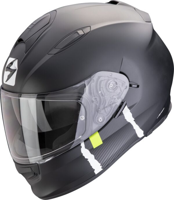 Moto prilba Scorpion EXO-491 CODE Matt Black-Silver