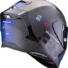 Moto prilba Scorpion EXO-R1 EVO CARBON AIR MG Matt Black-Blue - Image 3