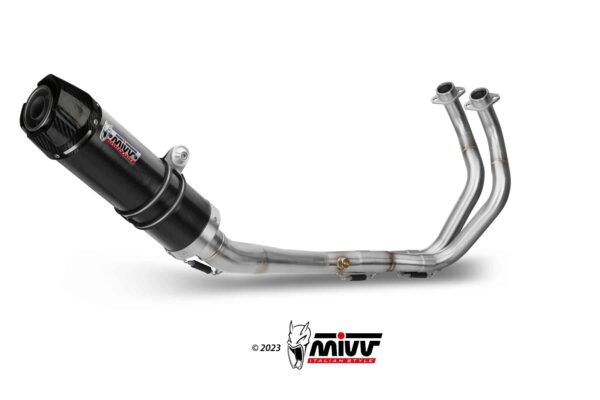 YAMAHA MT 07 kompletný výfukový systém MIVV GP Carbon s karbónovou koncovkou