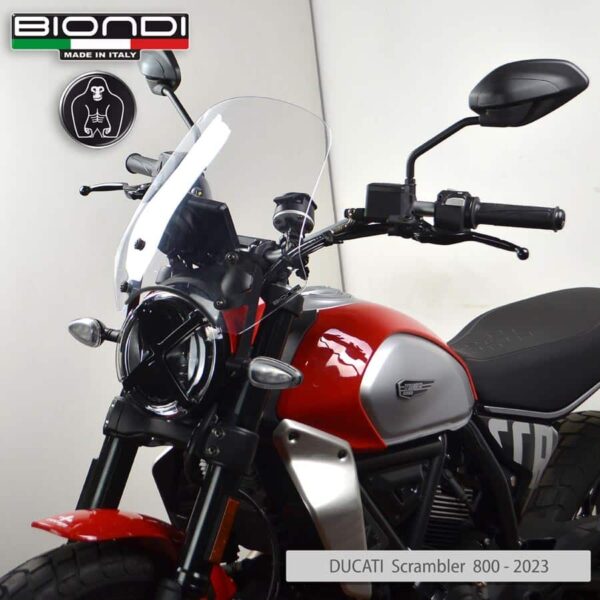Ducati Scrambler 800 BIONDI plexi štít Touring 360 x 370 mm - Image 4