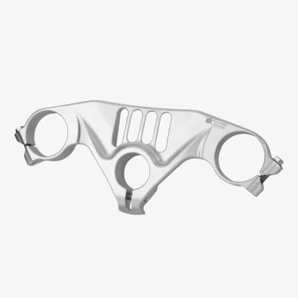 Ducati Panigale V4/V4S 18> - V4R 19-22 - SILVER Bonamici Racing horné okuliare riadenia /triple clamp/ PSV4_SI