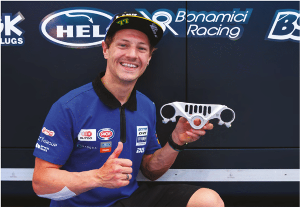 Yamaha YZF R1/R1M “Race” 15>  - SILVER Bonamici Racing horné okuliare riadenia /triple clamp/ PSY1R_SI - Image 5