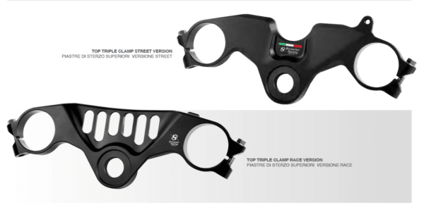 Yamaha YZF R1/R1M “Race” 15>  - SILVER Bonamici Racing horné okuliare riadenia /triple clamp/ PSY1R_SI - Image 4