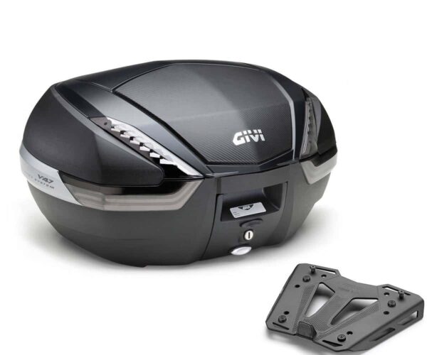 CF Moto 450 MT zadný kufor GIVI V47NN TECH Smoke 47L + nosič
