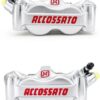 MV AGUSTA F4 CLAUDIO CASTIGLIONI 1078 Predné radiálne brzdové strmene Accossato 100 MM SILVER / PZ007
