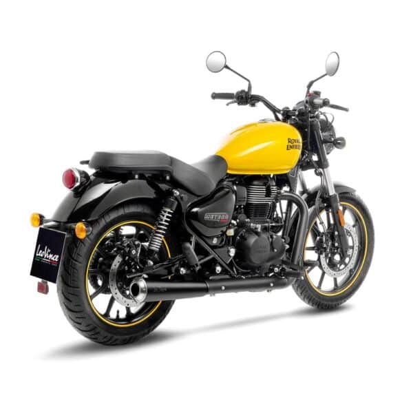 ROYAL ENFIELD METEOR 350 výfuk LeoVince CLASSIC RACER BLACK EDITION