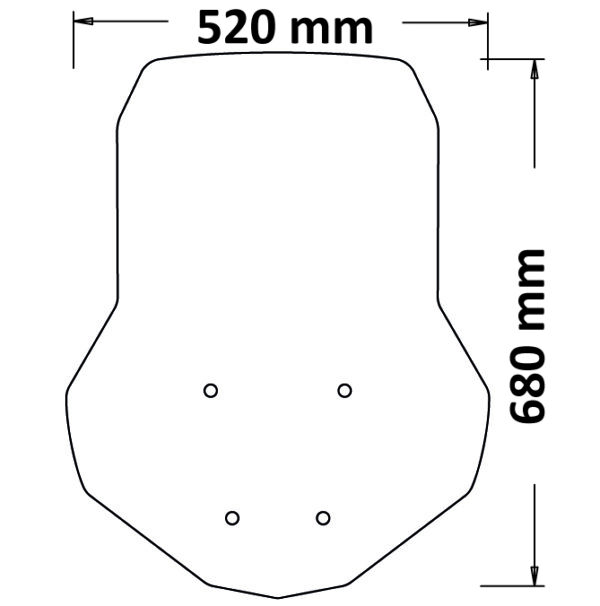 APRILIA SR GT 125 Isotta plexi štít 3 MM /680mm x 520mm /