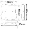 BMW F 850 GS Isotta plexi štít 4 MM /450mm x 440mm/ Farba - dymová - Image 2