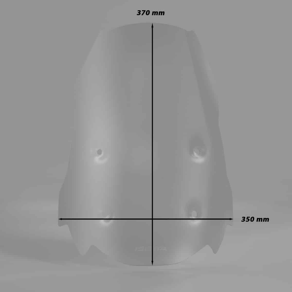 BMW F 900 GS Isotta plexi štít 3 MM /370 MM x 350 MM/ Farba - priehľadná – Obrázok 2