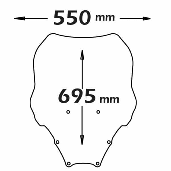 HONDA FORZA  300 Isotta plexi štít 4 MM /695mm x 550mm/ - Image 2