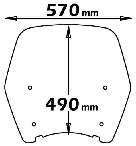 HONDA SH 125i Isotta plexi štít 3 MM /490mm x 570mm/ Farba - priehľadná – Obrázok 2