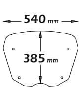 HONDA SH 125 Isotta plexi štít 3 MM /385mm x 540mm/ Farba - priehľadná – Obrázok 3