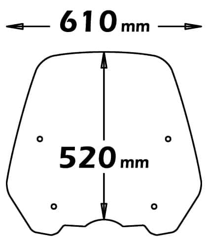 HONDA SH 125 Isotta plexi štít 3mm /520mm x 620mm/ Farba - dymová – Obrázok 3