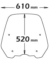 HONDA SH 125 Isotta plexi štít 3MM /520mm x 610mm/ Farba - priehľadná – Obrázok 2