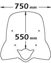 HONDA SH 125 Isotta plexi štít 3 MM /550mm x 750mm/ Farba - priehľadná – Obrázok 2
