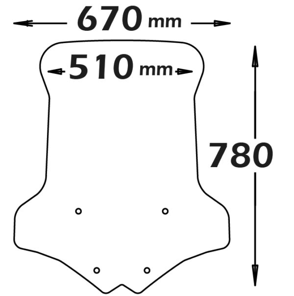 KYMCO XCITING ABS E4 400i Isotta plexi štít 3 MM /780mm x 670mm/ - Image 3
