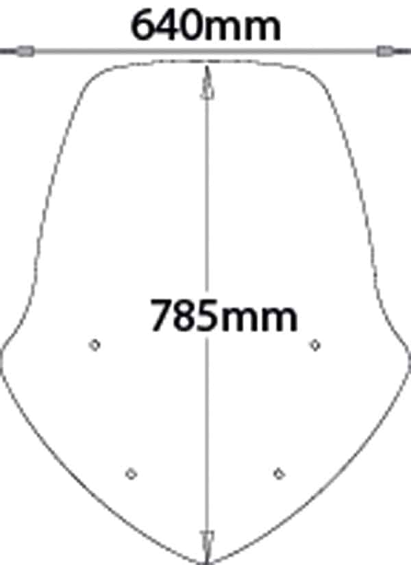 SYM MAXSYM 400i Isotta plexi štít 4 MM /785mm x 640mm/ Farba - priehľadná – Obrázok 2