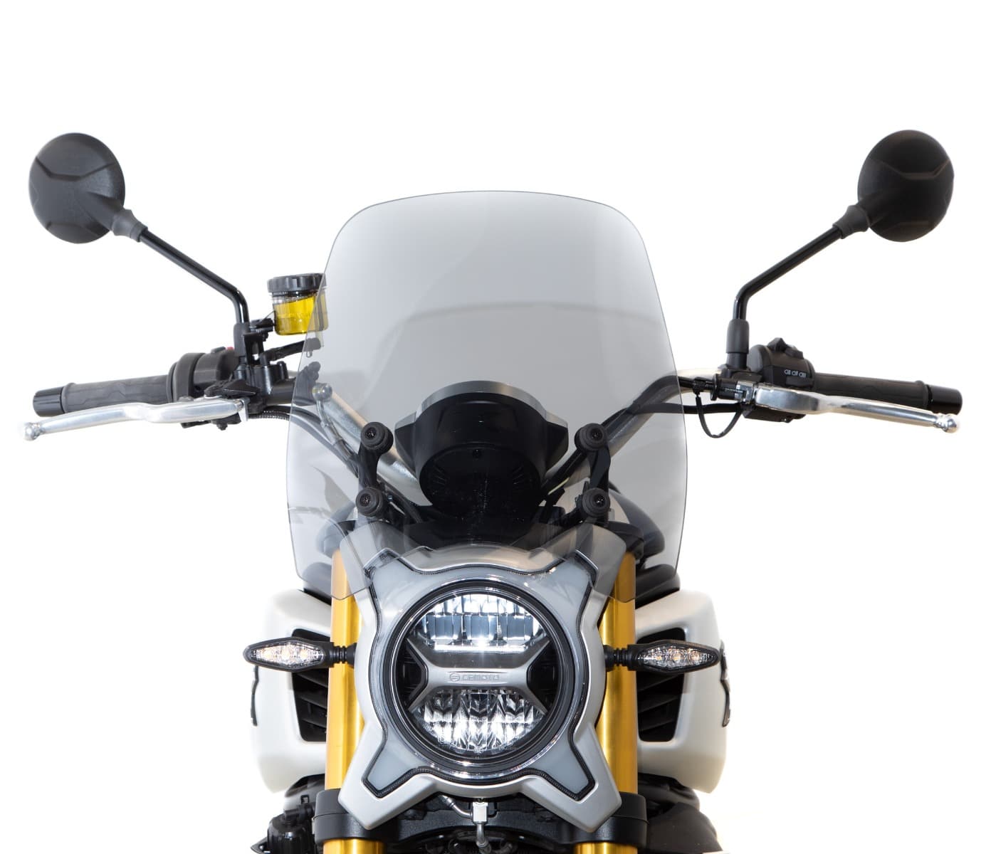 CF MOTO CL-X Isotta plexi štít 4 MM /330mm x 340mm/ Farba - dymová