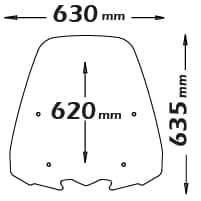 HONDA SH 125i Isotta plexi štít 3 MM /635mm x 630mm/ Farba - priehľadná – Obrázok 2