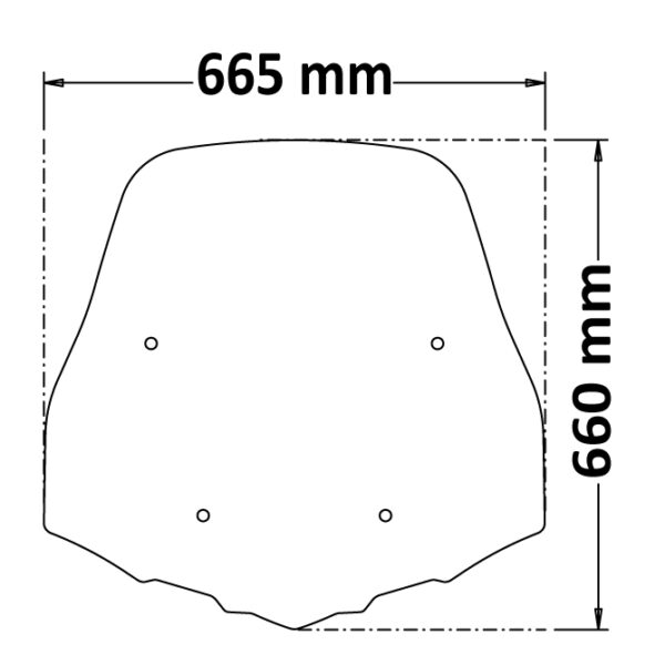 HONDA SH  150i Isotta plexi štít 3 MM /660mm x 665mm/