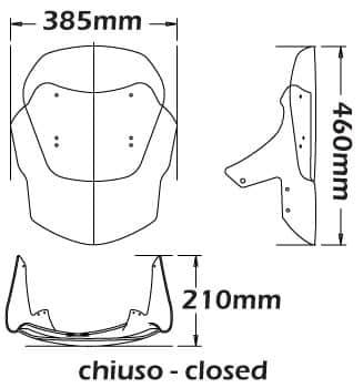 BMW F 650 CS SCARVER Isotta plexi štít 4 MM /530mm x 385mm/ Farba - priehľadná – Obrázok 3