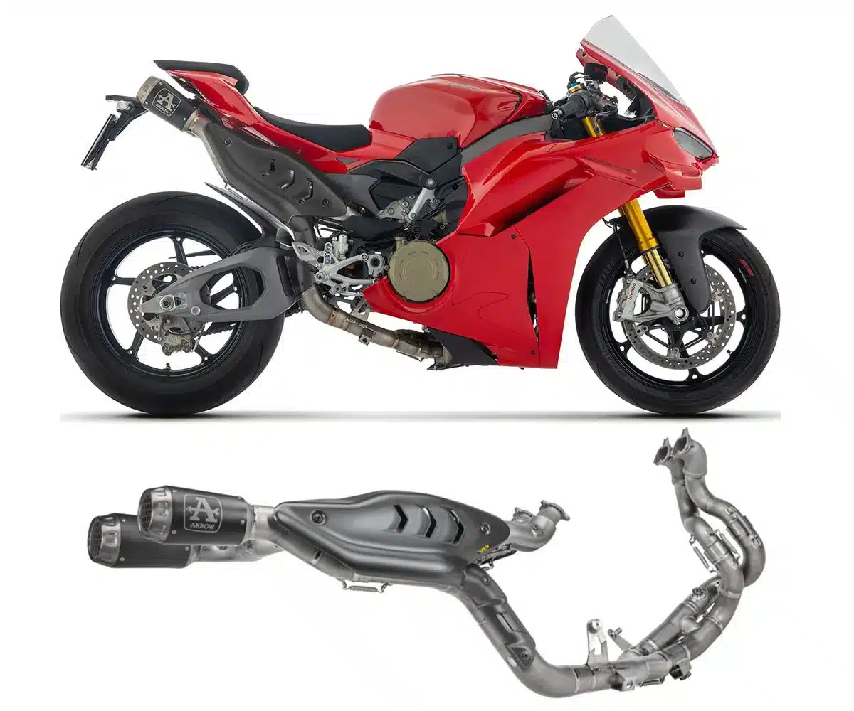 DUCATI PANIGALE V4 výfuky ARROW Pro-Race Competition Dark Titanium Full Exhaust System