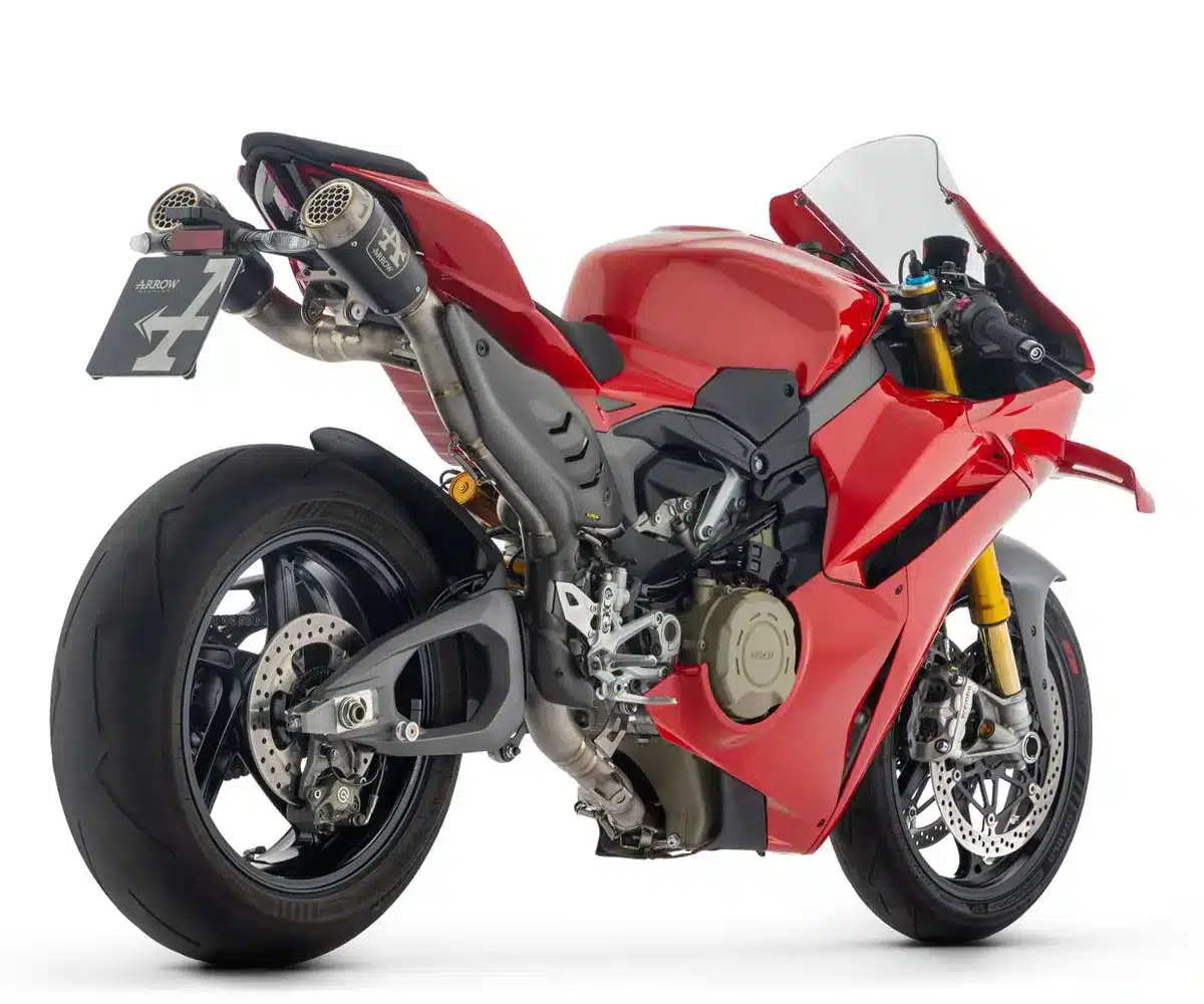 DUCATI PANIGALE V4 výfuky ARROW Pro-Race Competition Dark Titanium Full Exhaust System – Obrázok 2