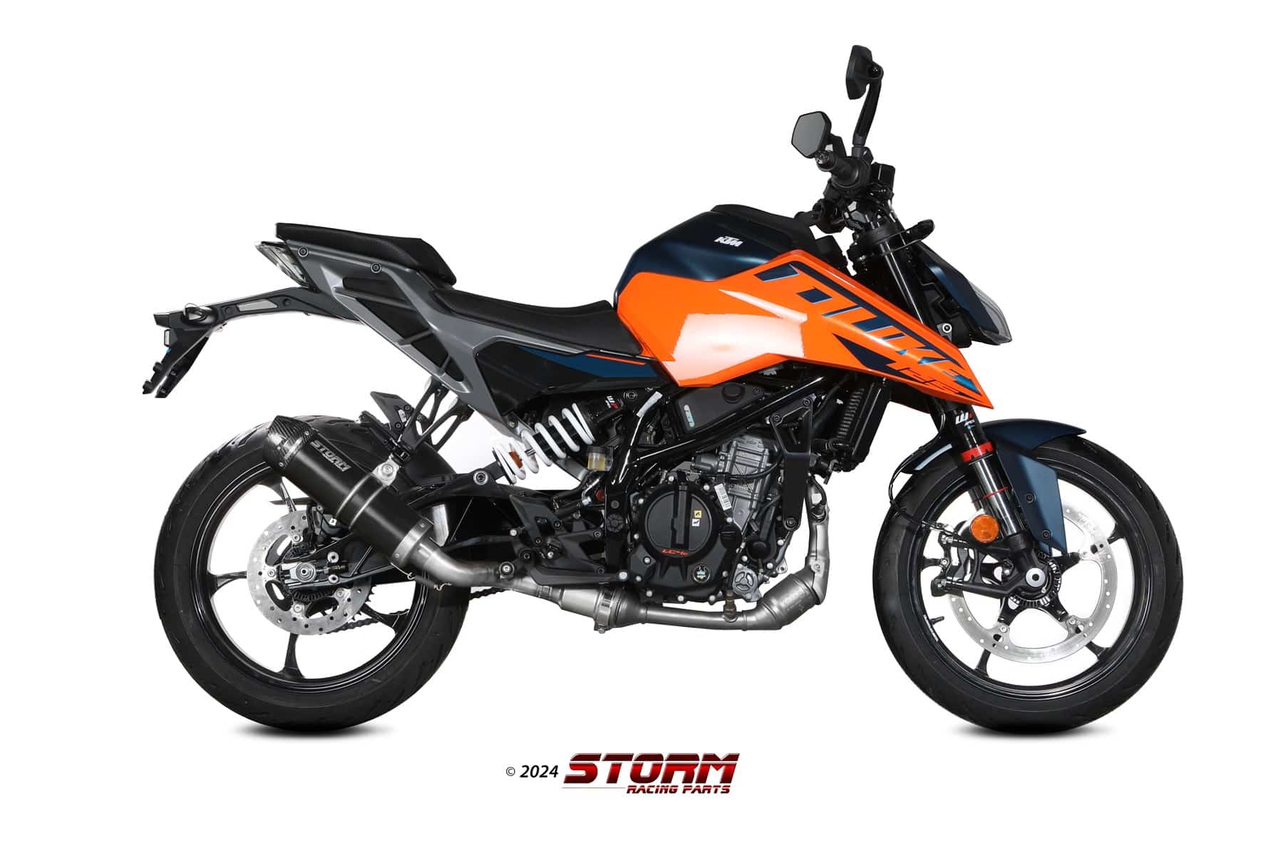 KTM 125 DUKE VÝFUK STORM GP CARBON END – Obrázok 2