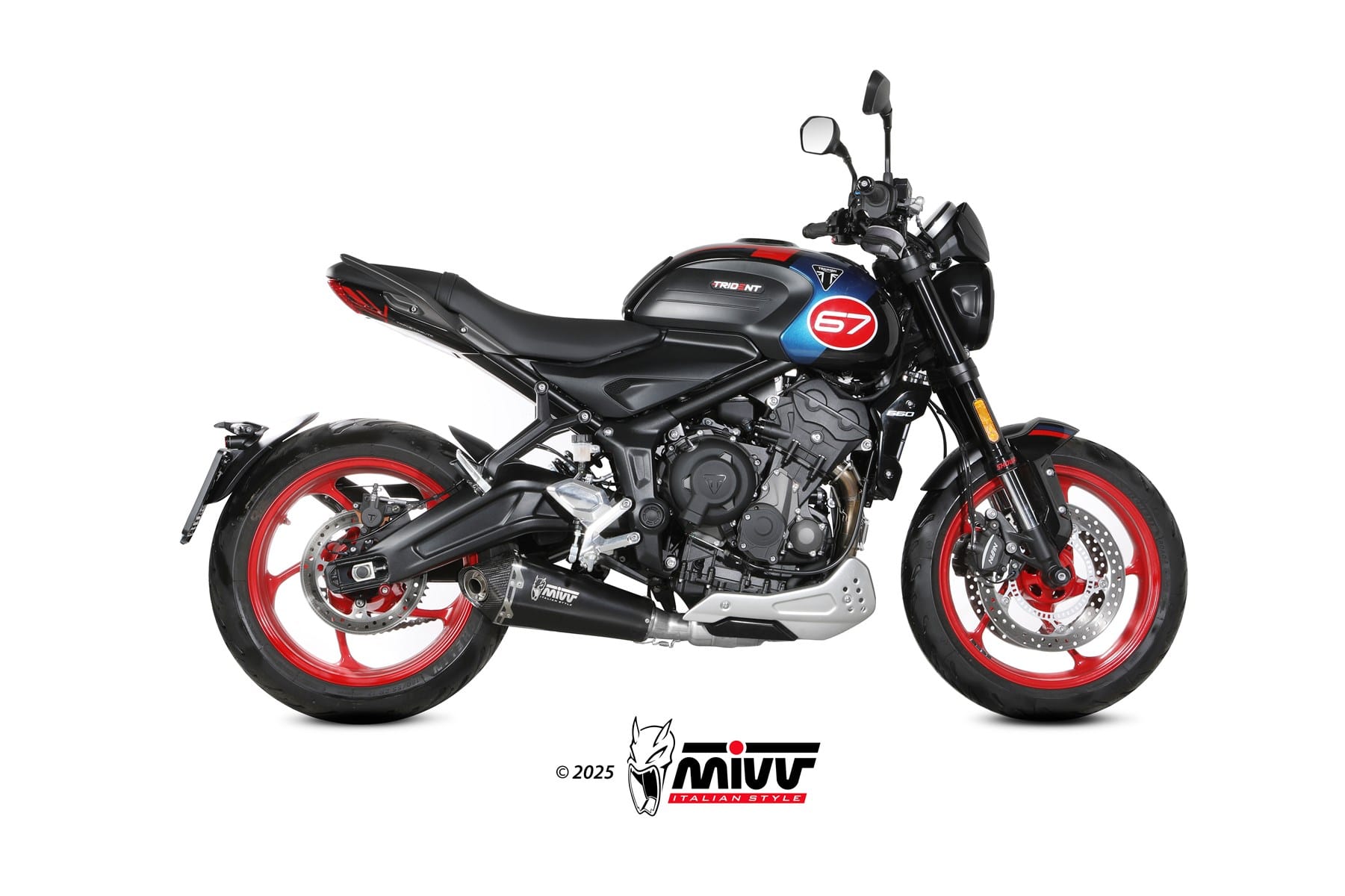 TRIUMPH TRIDENT 660 KOMPLETNÝ VÝFUKOVÝ SYSTÉM MIVV DELTA RACE - Racing – Obrázok 2