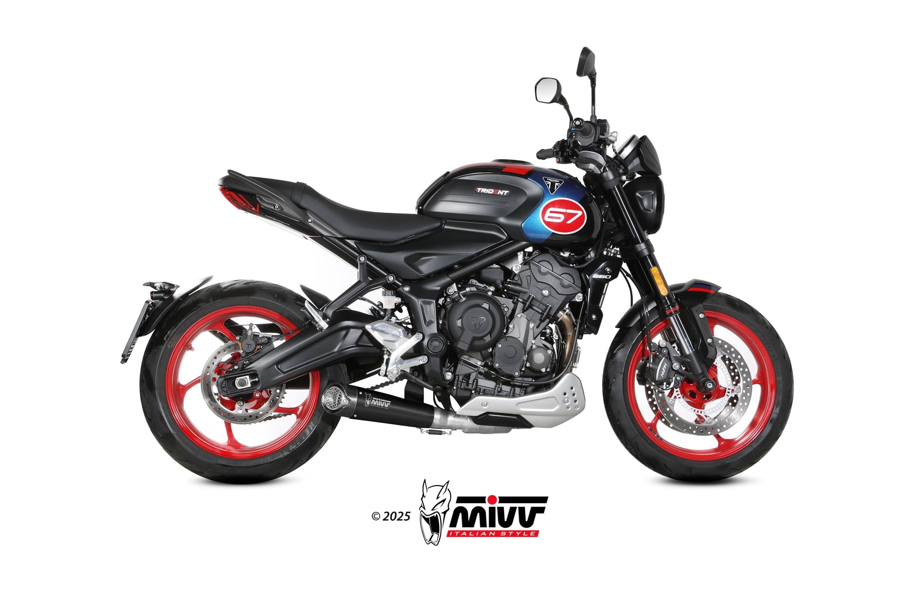TRIUMPH TRIDENT 660 KOMPLETNÝ VÝFUKOVÝ SYSTÉM MIVV X-M5 BLACK INOX - Racing – Obrázok 4