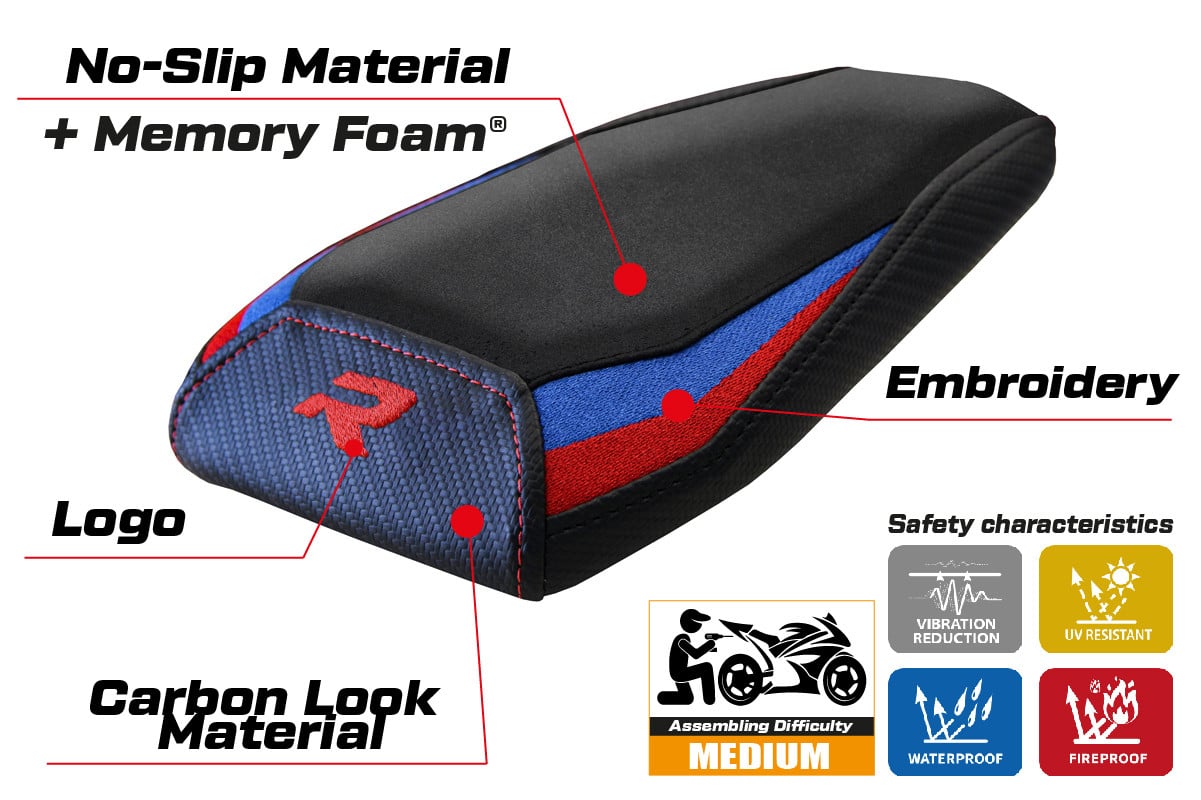 BMW M 1000 R 2022- poťah sedadla TPZ Tayma Velvet Comfort System – Obrázok 2