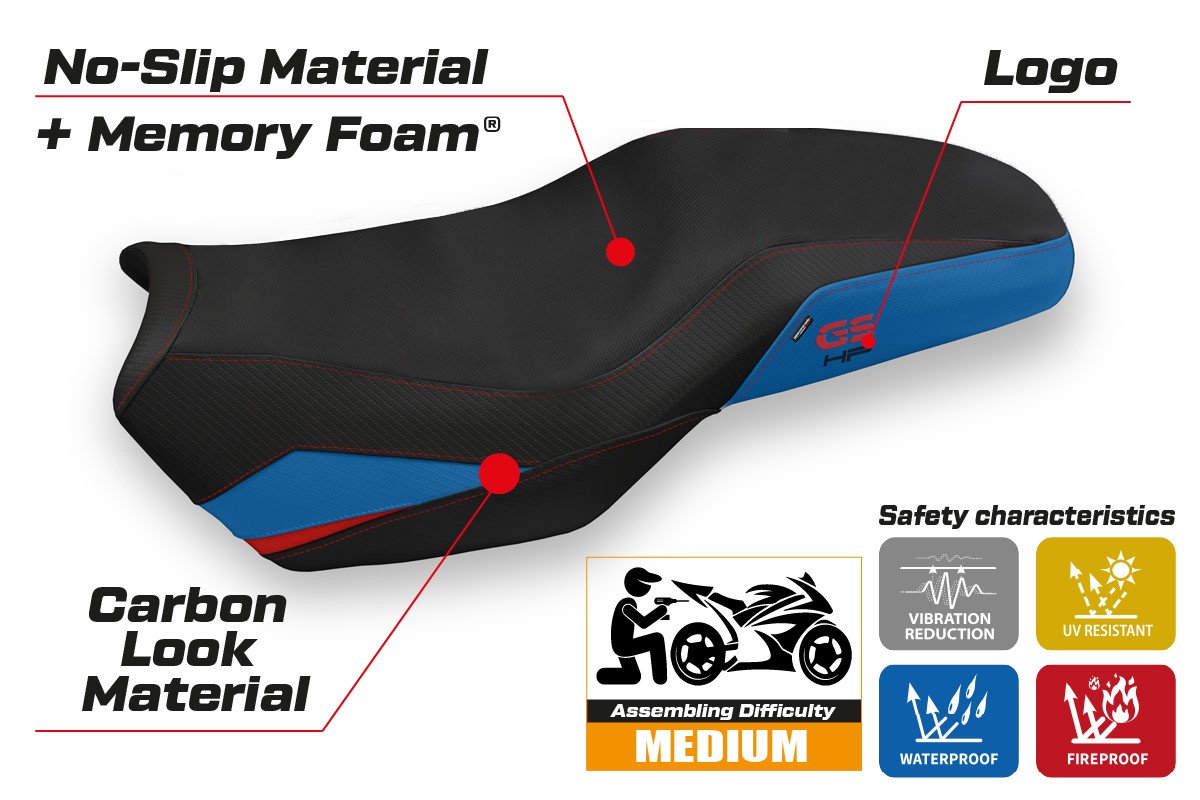 BMW F 750-800-850 GS 2018- poťah sedadla TPZ Panama 2 Comfort System – Obrázok 2