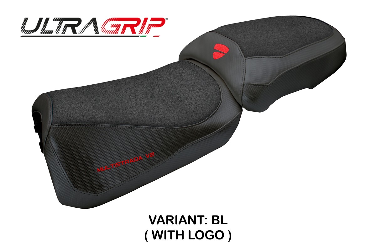 Ducati Multistrada V2 poťah sedadla TPZ Aura Ultragrip BL (black)