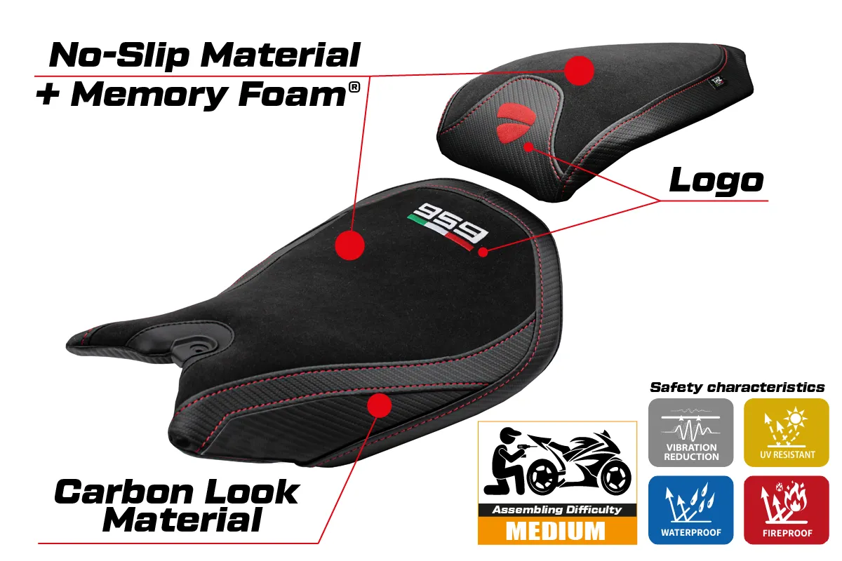 Ducati Panigale 959 2016-2018 - poťah sedadla TPZ Noci Velvet Comfort System – Obrázok 2
