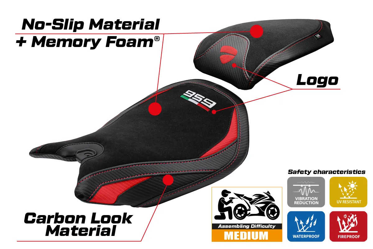 Ducati Panigale 959 2016-2018 - poťah sedadla TPZ Noci Velvet Comfort System – Obrázok 2