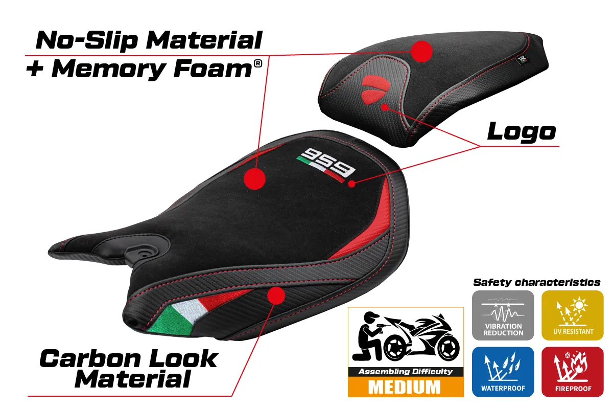 Ducati Panigale 959 2016-2018 - poťah sedadla TPZ Noci Velvet Comfort System – Obrázok 2