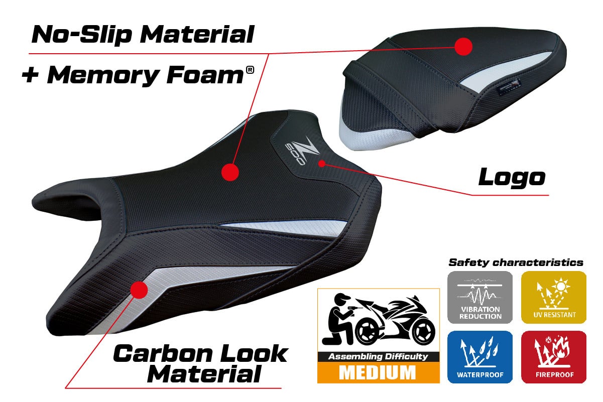 Kawasaki Z 500 2024- poťah sedadla TPZ Namur Comfort System – Obrázok 2