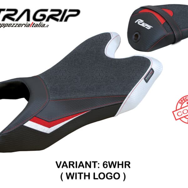 Yamaha R125 2019 - 2022 - poťah sedadla TPZ Ashwy Ultragrip 6WHR (white-red)