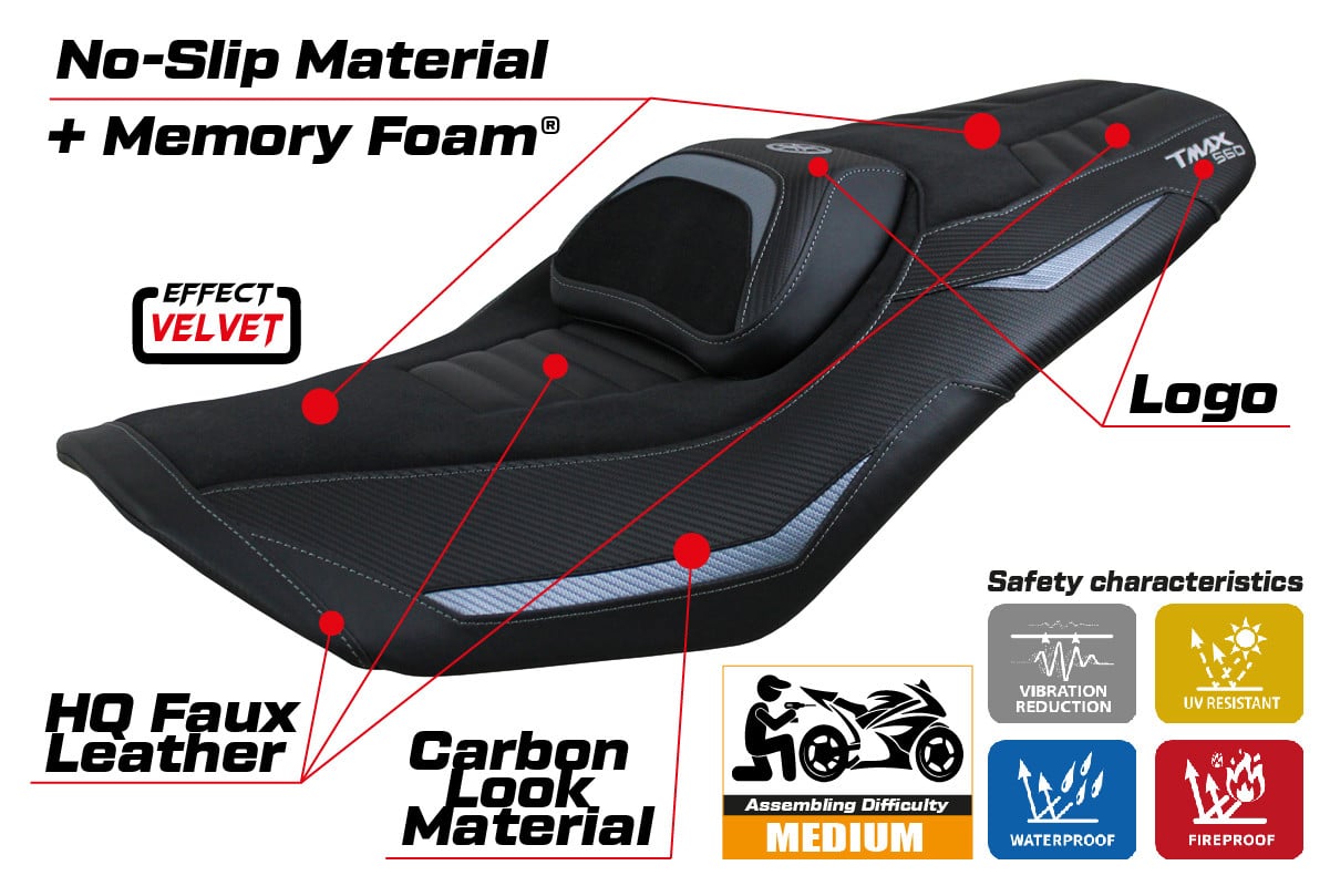 Yamaha T-Max 560 2022- poťah sedadla TPZ Kiko Comfort System – Obrázok 2