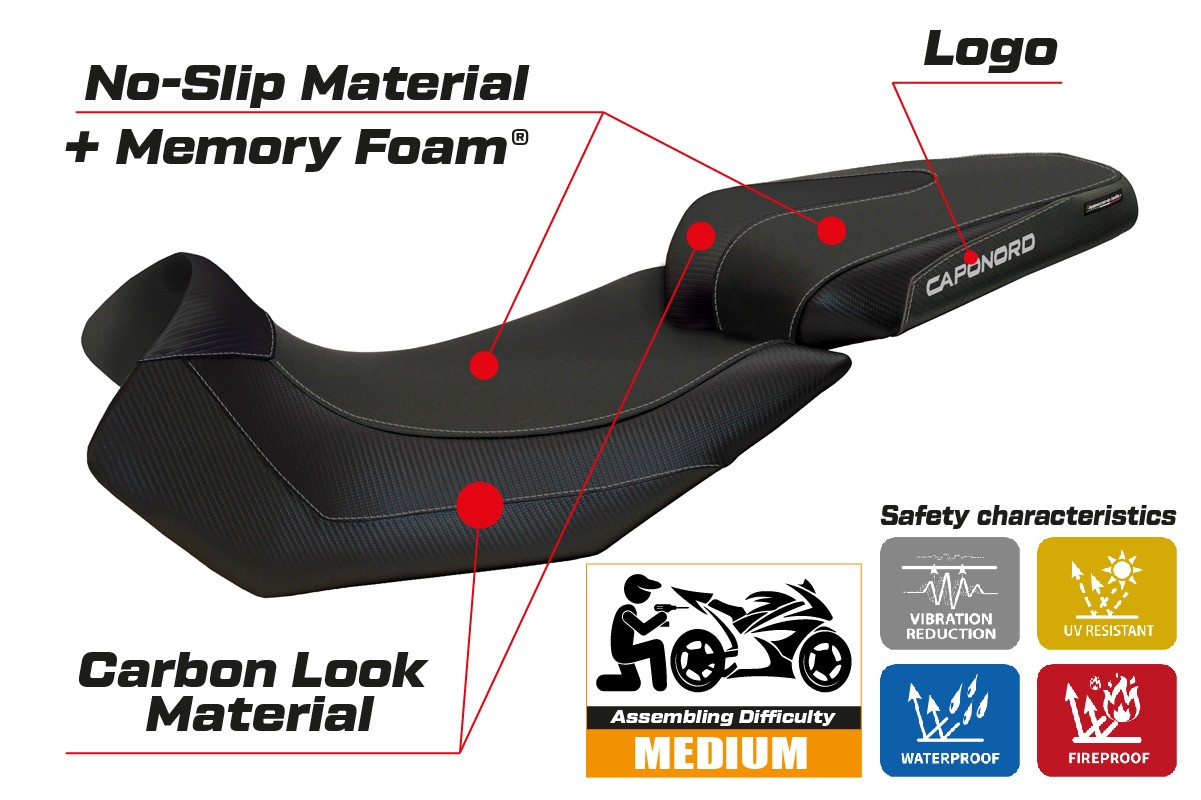 Aprilia Caponord 1200 2013 - 2017 - poťah sedadla TPZ Nuoro 2 Comfort System – Obrázok 2