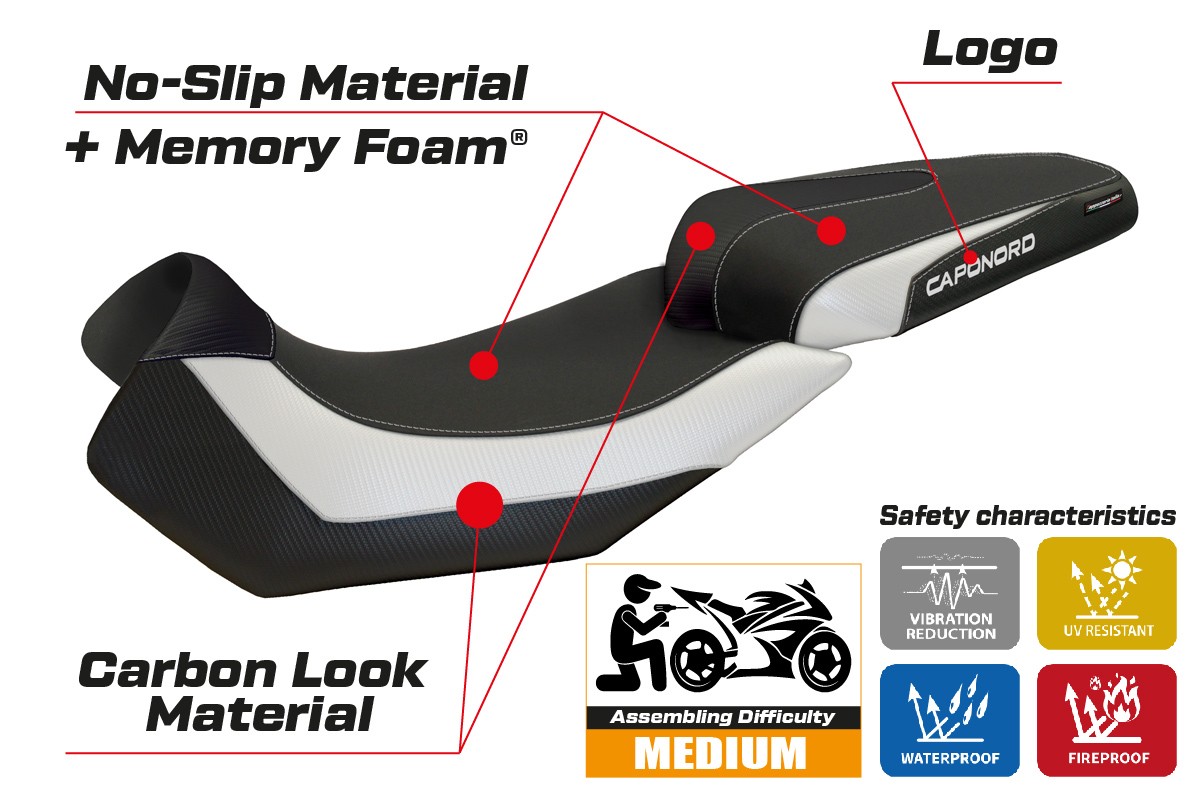 Aprilia Caponord 1200 2013 - 2017 - poťah sedadla TPZ Nuoro 2 Comfort System – Obrázok 2
