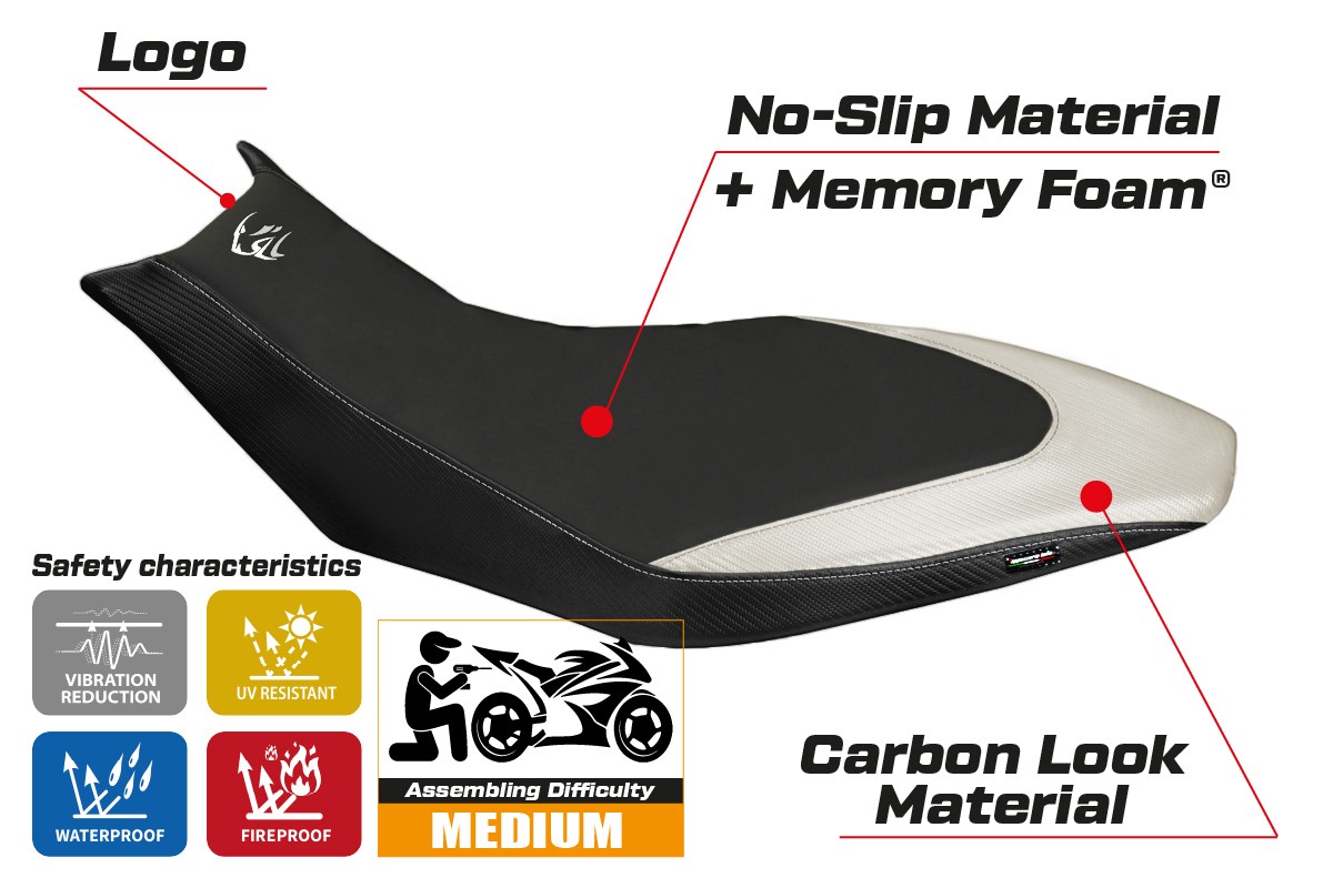 Aprilia Dorsoduro 750 - 900 - 1200 2010-2020 - poťah sedadla TPZ Trieste Comfort System – Obrázok 2